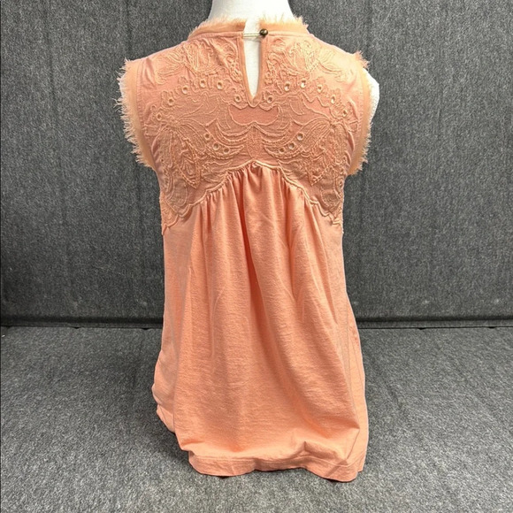 Meadow Rue Orange Pink Flutter Sleeve Sundress - Picture 3 of 4